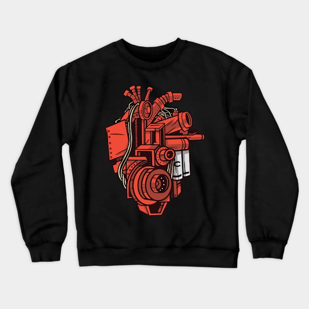 Mechanical Heart Crewneck Sweatshirt by DaSy23